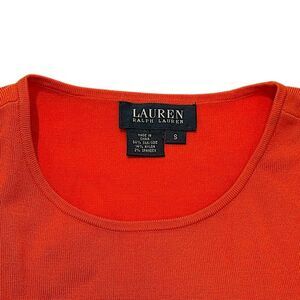 Lauren Ralph Lauren orange silk top Size S